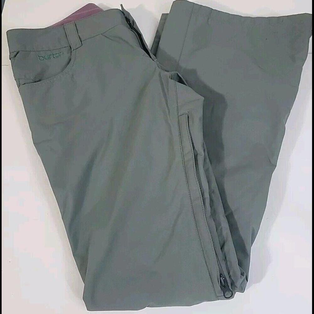 Burton The White Collection DryRide Green Snowboard Ski Snow Pants Size Sm
